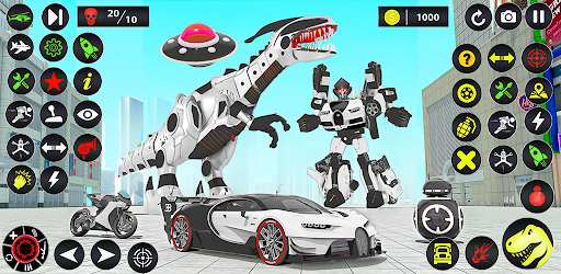 Dino Robot Car Transform Games